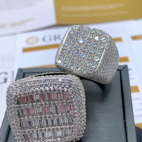 3D And Full Ice Moissanite Diamond Rings for Men