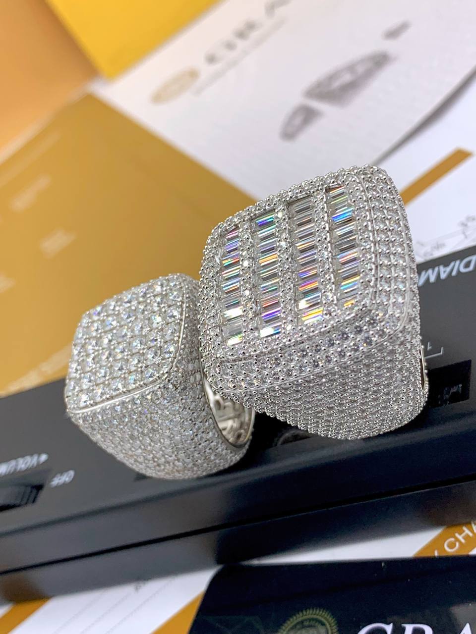 3D And Full Ice Moissanite Diamond Rings for Men - Image 4