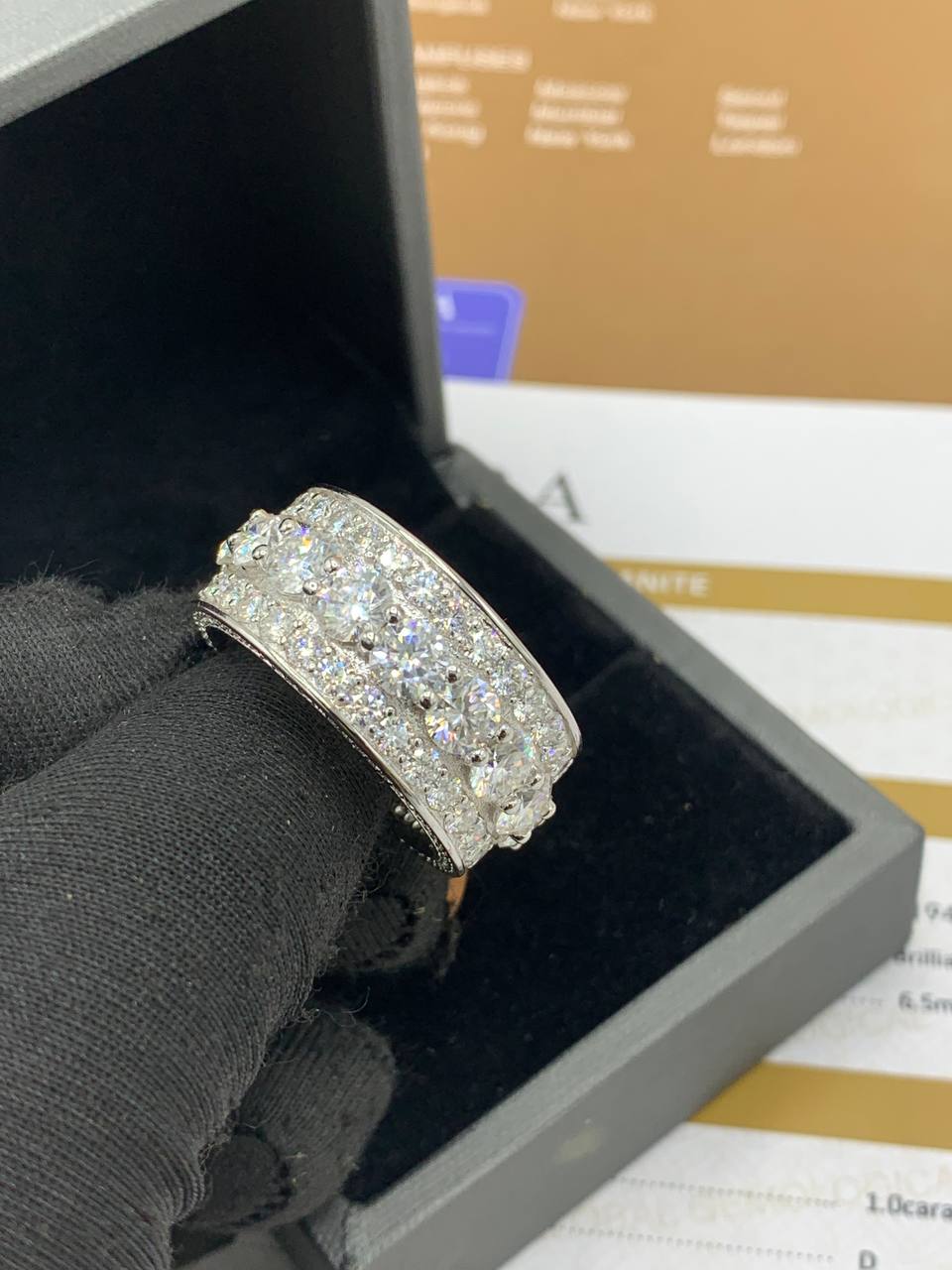 3D Round Moissanite Diamond Rings for Men - Image 3