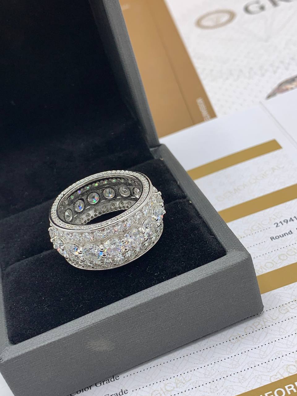 3D Round Moissanite Diamond Rings for Men - Image 2