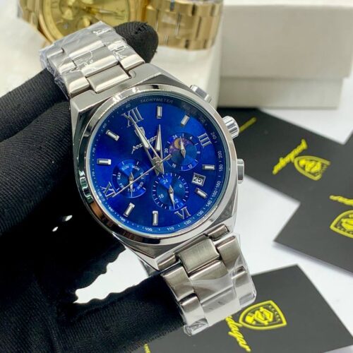 Men's Stainless Steel Poedagar Calendar Watch