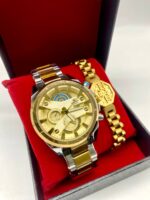 Edifice Casio-Style Gold Two-Tone Chronograph Combo