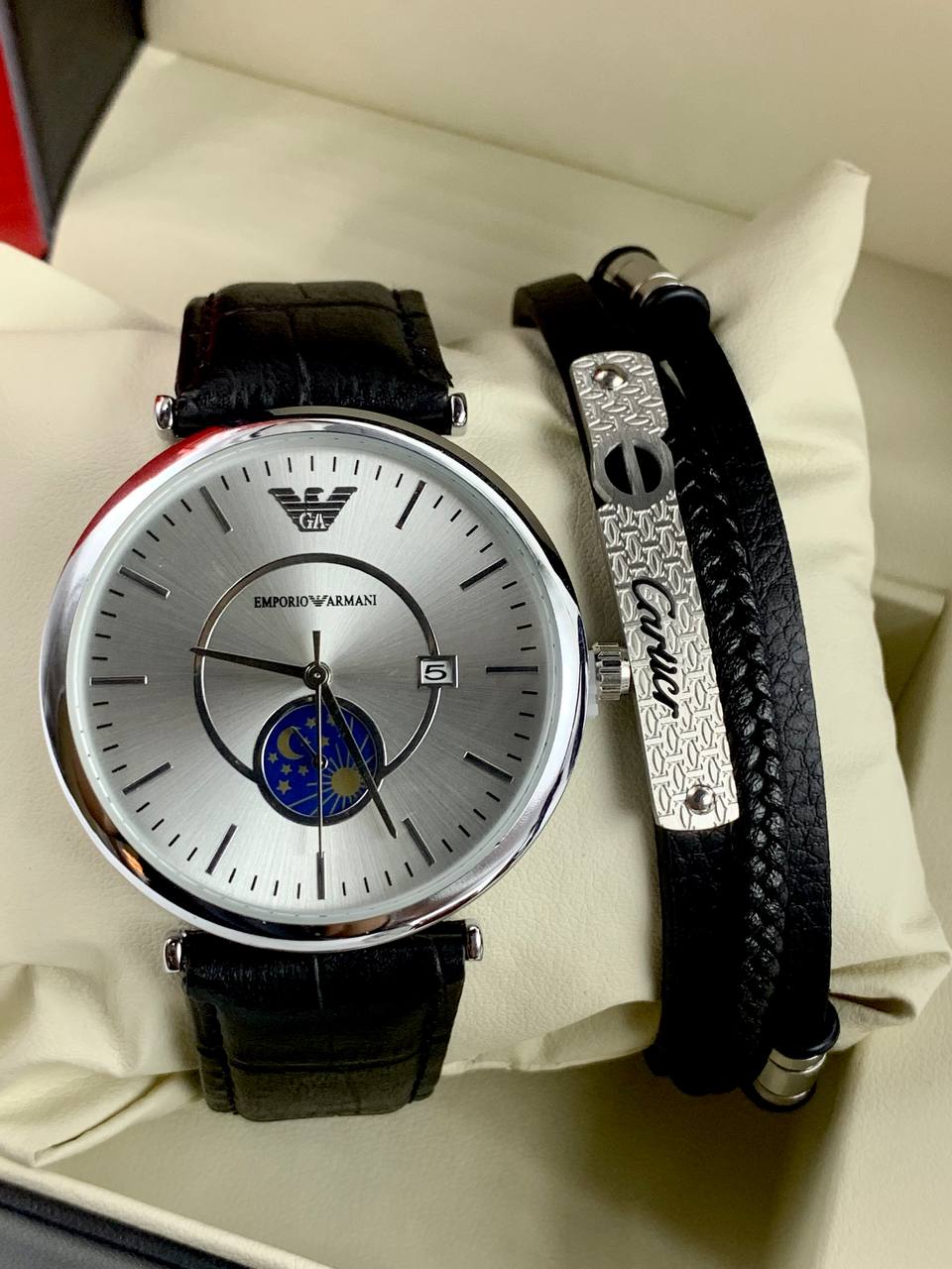 Quality Emporio Armani Watch set With Designer Belt - Image 2