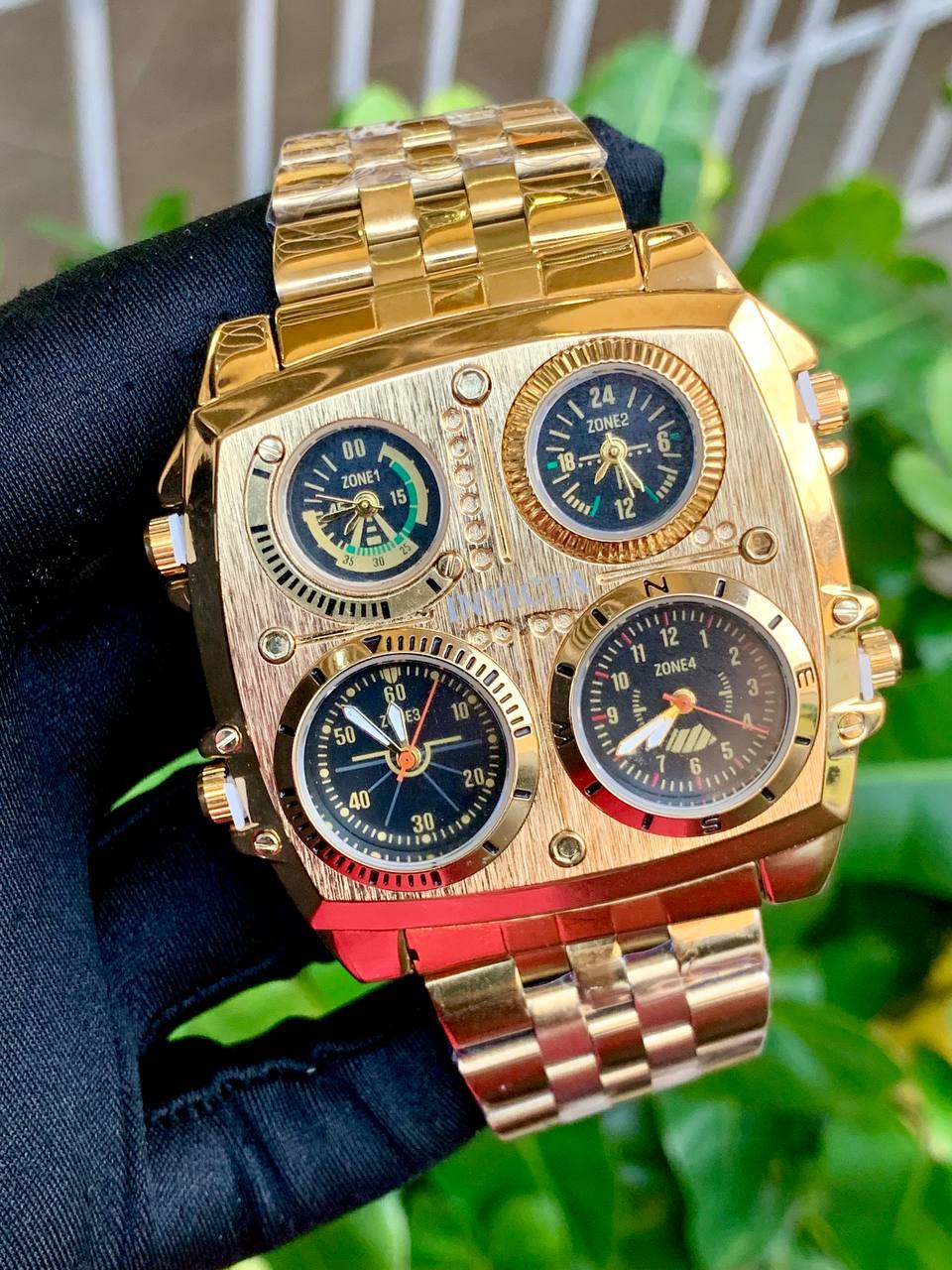 Invicta Quad-Time Invicta Quad-Time Stainless Steel Quartz Watch - Image 1