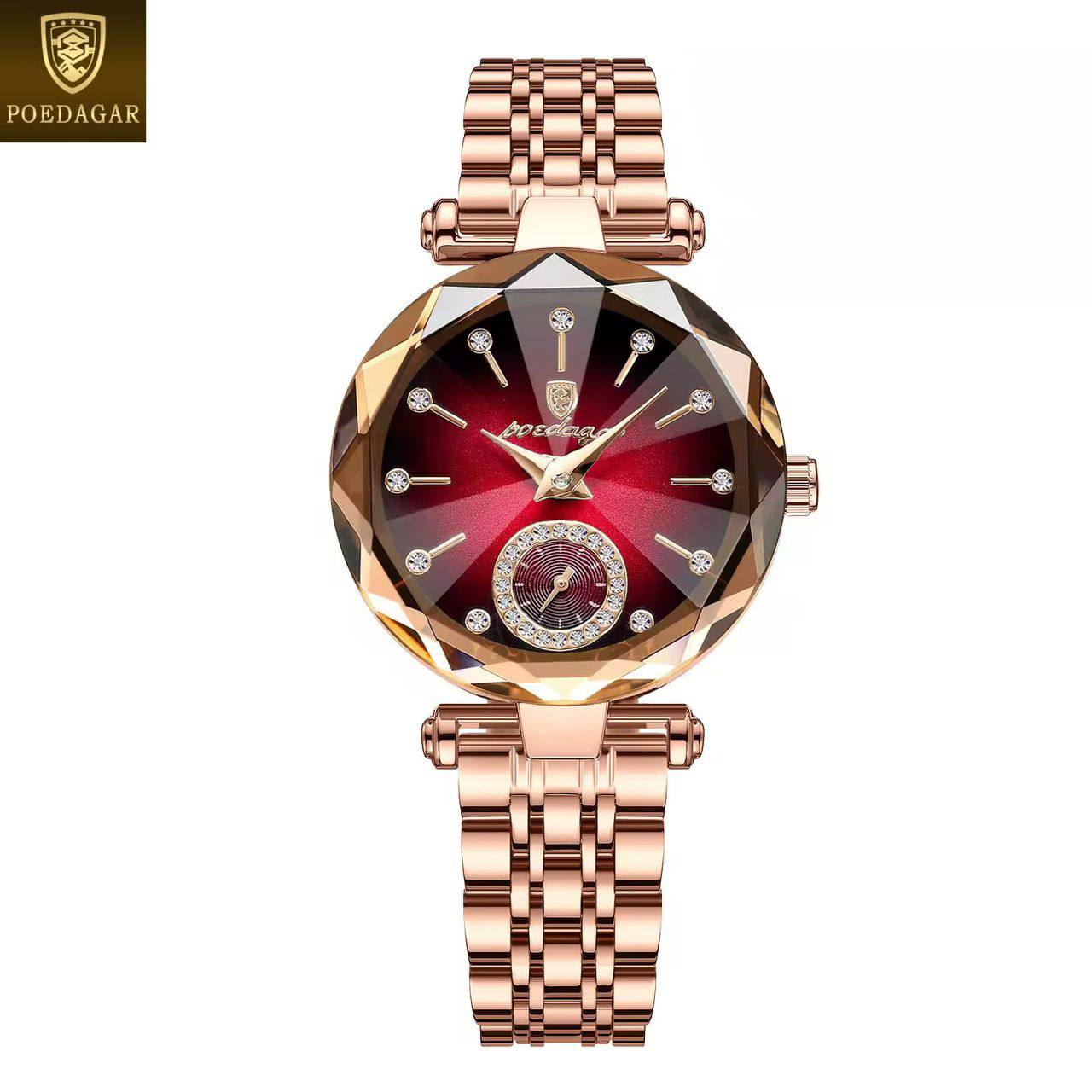 POEDAGAR Luxe Sapphire Waterproof Women's Watch - Image 2