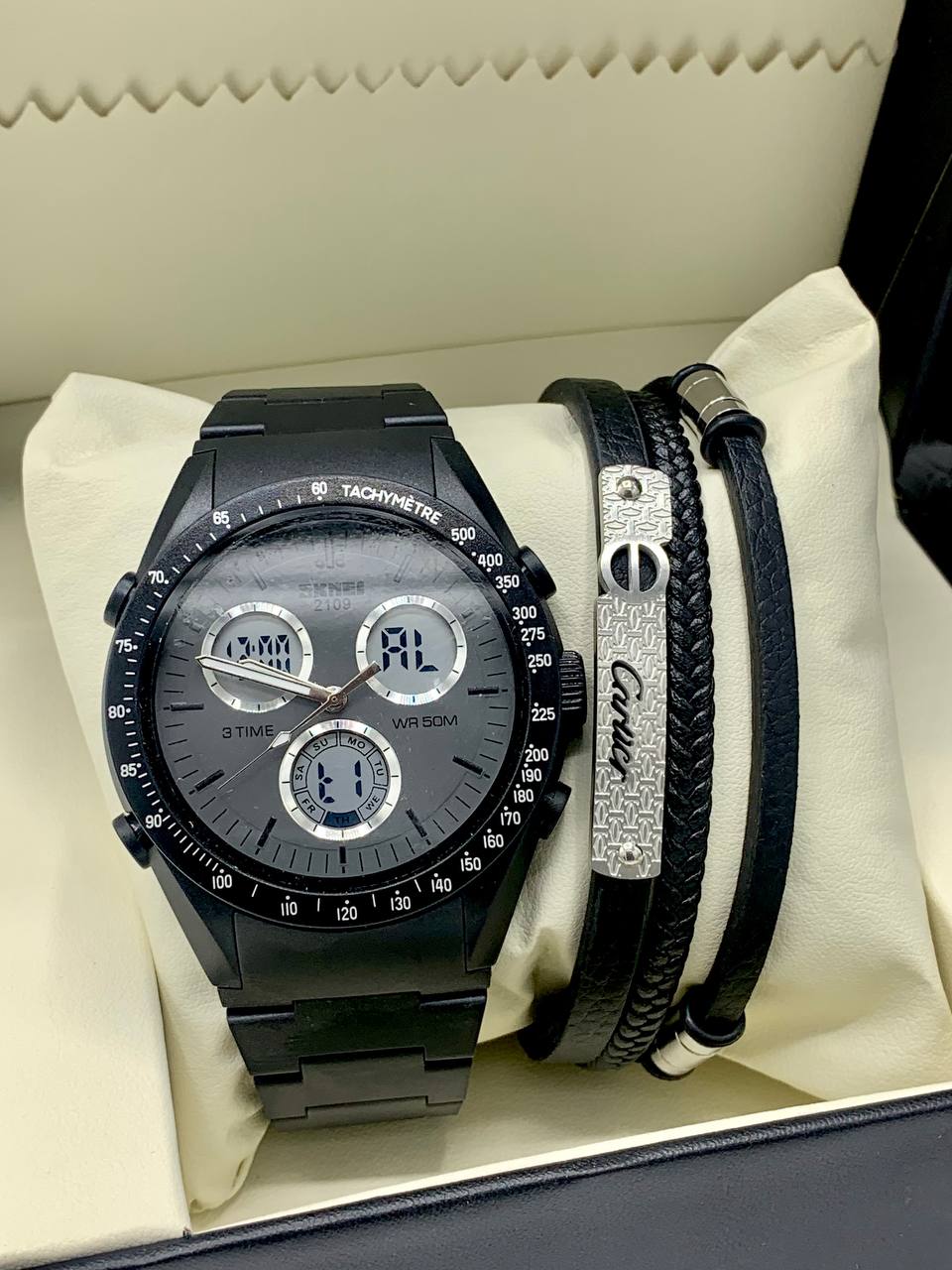 SKMEI digits Watch and Bracelet Set - Image 2