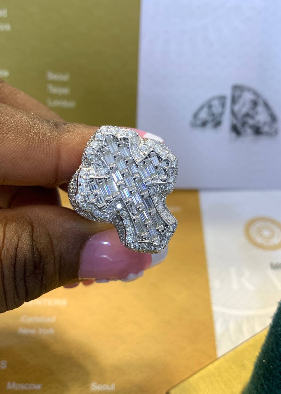 VVS Moissanite Diamond Buzz Down Ring For Men💎 - Image 2